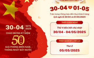 Thông Báo Lịch Nghỉ Lễ 30/4-1/5/2025 Tại Công Ty Cơ Khí Quỳnh Chánh DSG