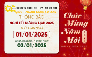 Lịch Nghỉ Tết Dương Lịch 2025 - Công Ty Cơ Khí Quỳnh Chánh Đông Sài Gòn